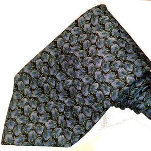 Raphael blue/black silk tie